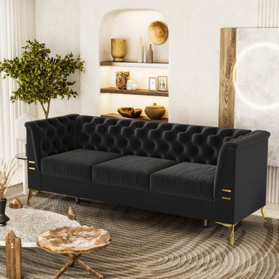 65311e6318995d13ae66f6eb-black-velvet-sofa-82-3-seat-sofa-and 65311e6318995d13ae66f6eb-black-velvet-sofa-82-3-seat-sofa-and